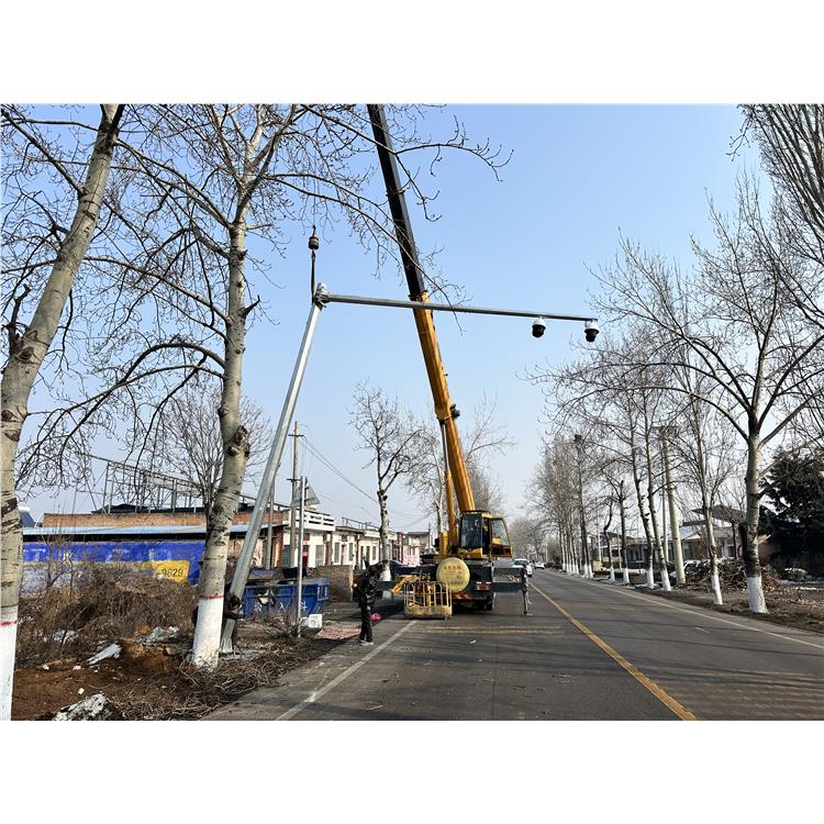 城市管理变径监控杆 安装